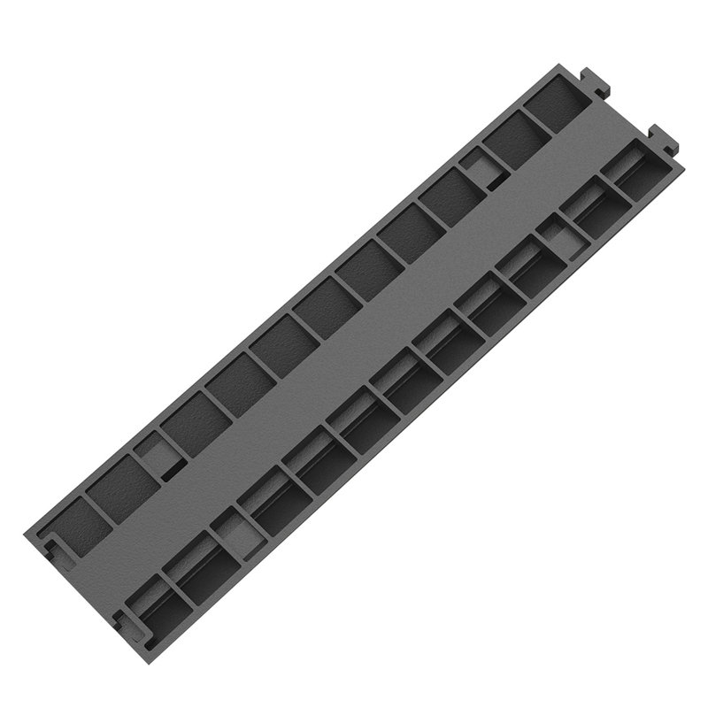 Paquet de 5 rampes de protection pour câbles modulaires en caoutchouc, couvercle de cordon robuste à 2 canaux avec ralentisseur pour allées et stationnements