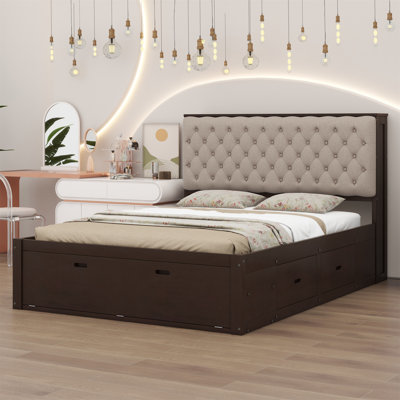 Lit plateforme tapissier Duperne