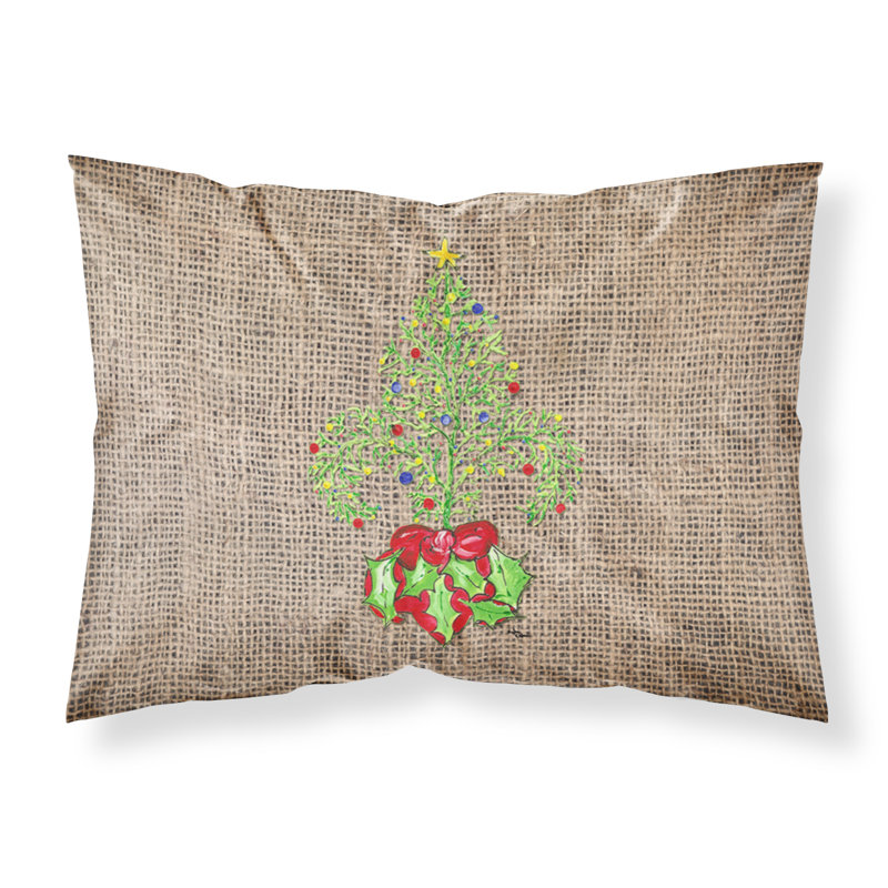  Taie d'oreiller fleur de lis arbre de Noël