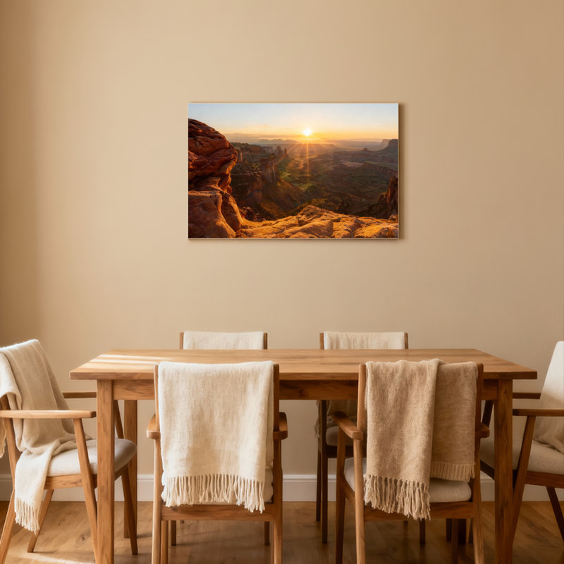 «Sunset Canyon», ensemble de 1 reproduction d'art sur toile tendue sur toile, H 16 po x l 24 po