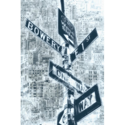 Street Signs Of New York by Norm Stelfox - Wrapped Canvas Print