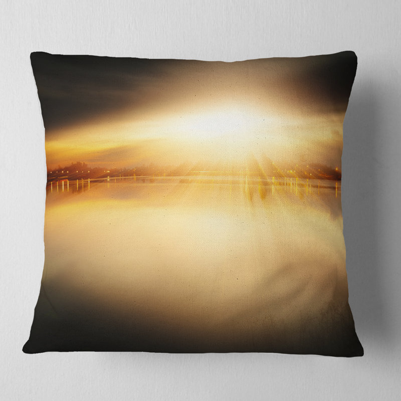Coussin réversible Landscape, Carré 16 po, Coussin décoratif