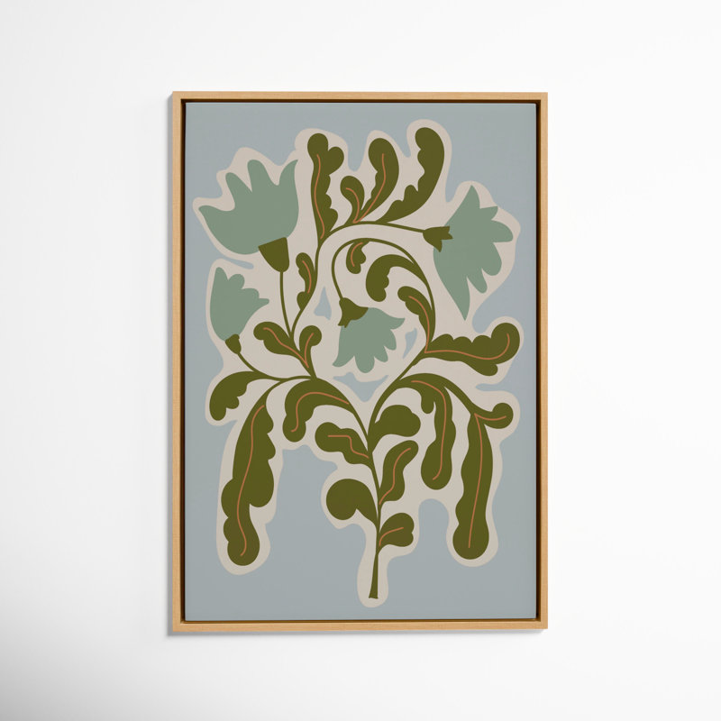 «Expressive Abstract House Playful Blue» par The Creative Bunch Studio, reproduction d'art sur toile encadrée