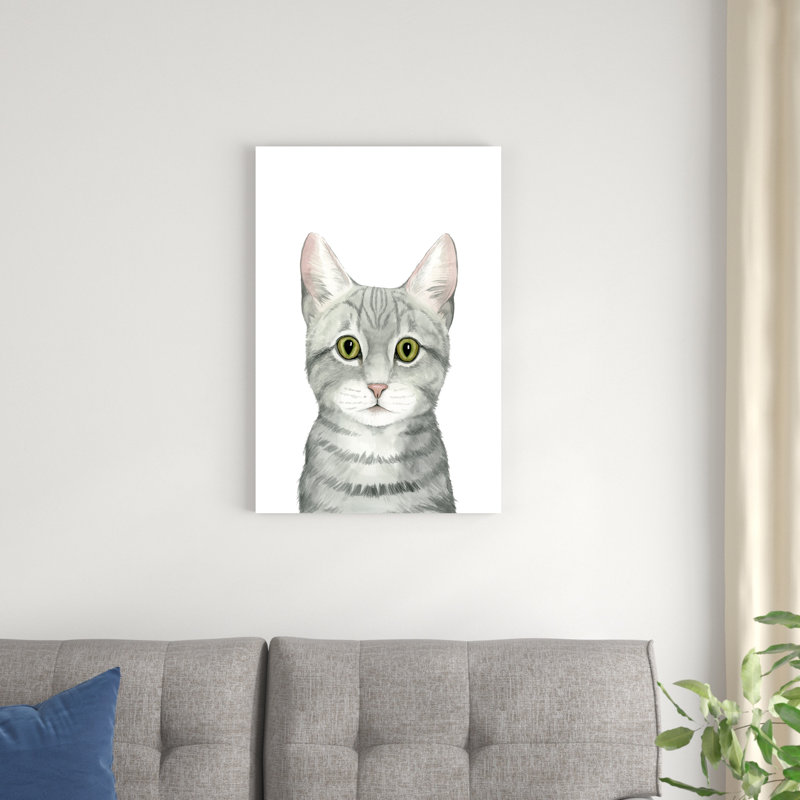 Portrait de chat III, H 30 po x l 20 po x P 1,25 po