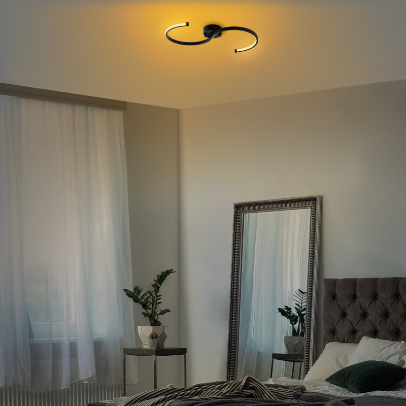 Chriselle LED Flush Mount, Black