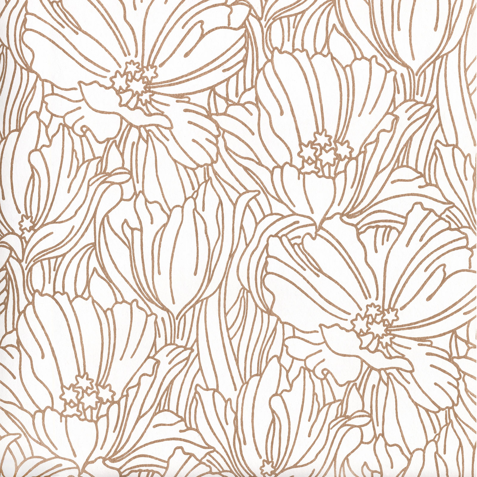 Floral Wallpaper, Metallic