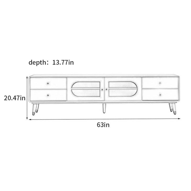 Fenwick, 20.47"H x 63"L x 13.77"W