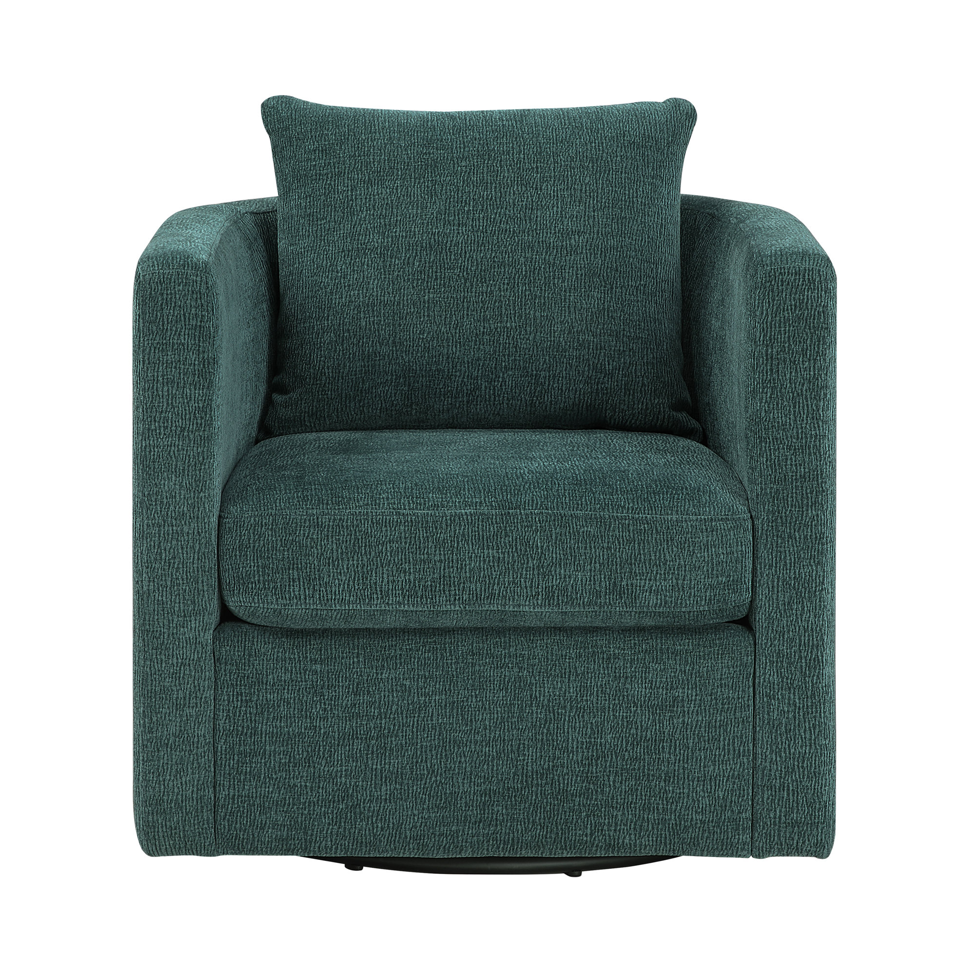 Fran Swivel Barrel Chair, Green Polyester