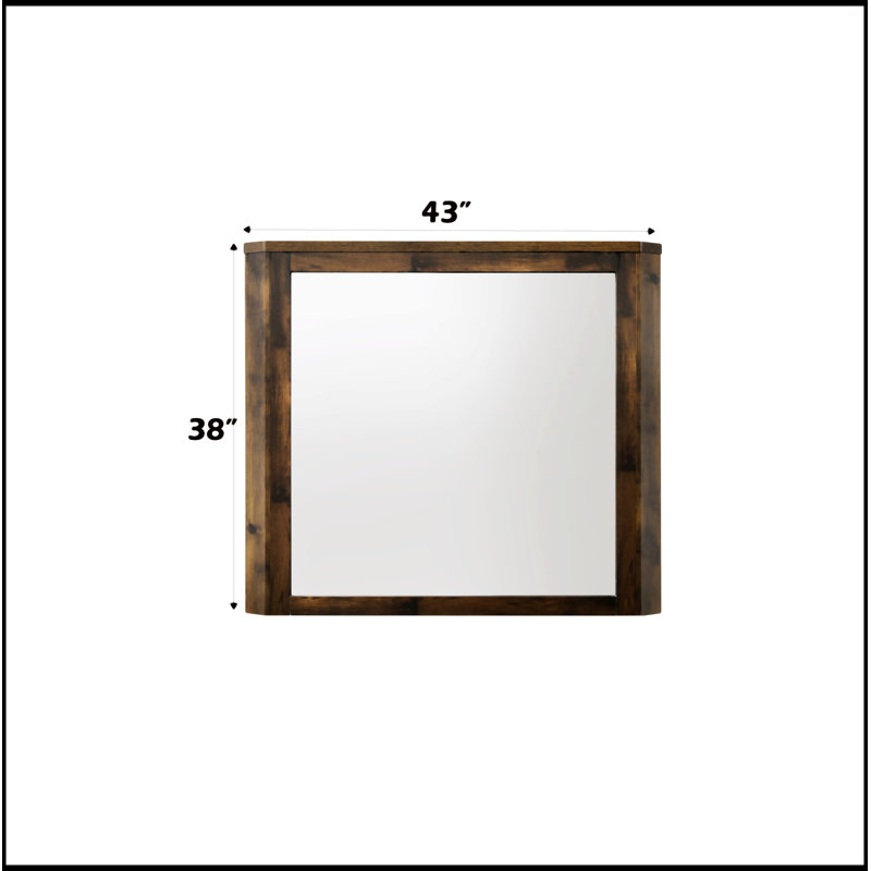 Walnut Finish Mirror
