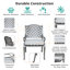 Chaise de salle à manger d'extérieur d'intérieur en aluminium avec coussin-127489278-127489273