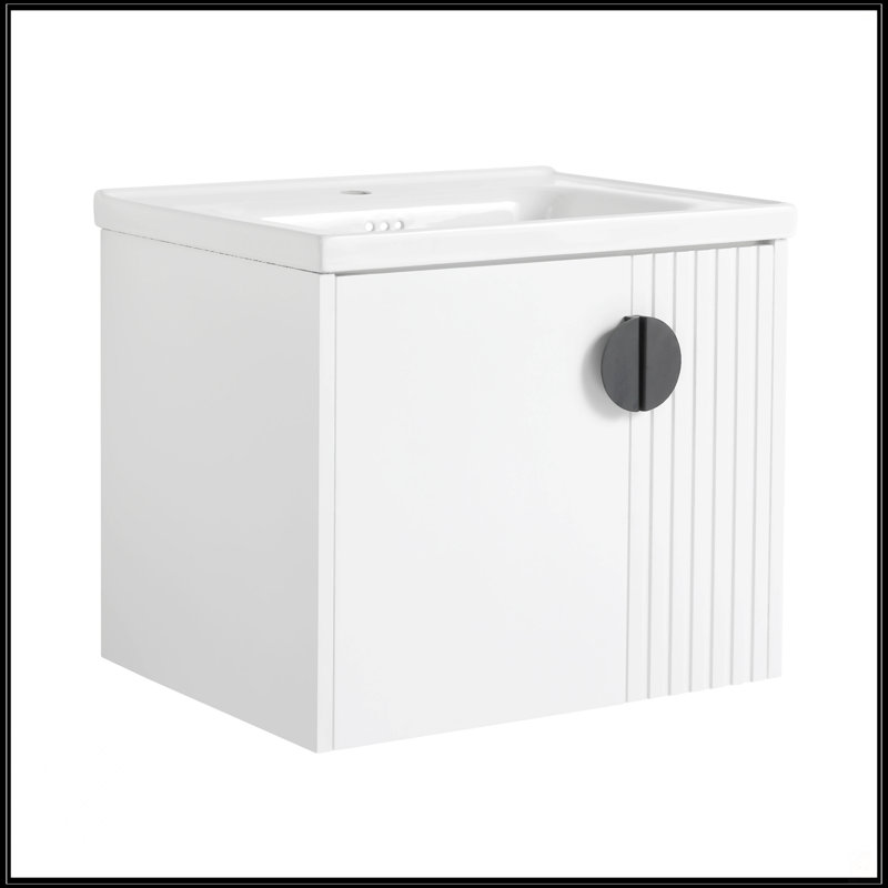 Meuble-lavabo 24 po avec lavabo, 24", Blanc