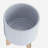 8" TEXTURED PLANTER W/ STAND, WHITE