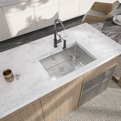 30" L x 18" W Undermount Kitchen Sink Workstation Sink 16 Gauge Stainless Steel Single Bowl Sink