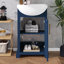 Meuble-lavabo de 20 pouces avec lavabo en céramique, cuve en céramique bombée-646547921