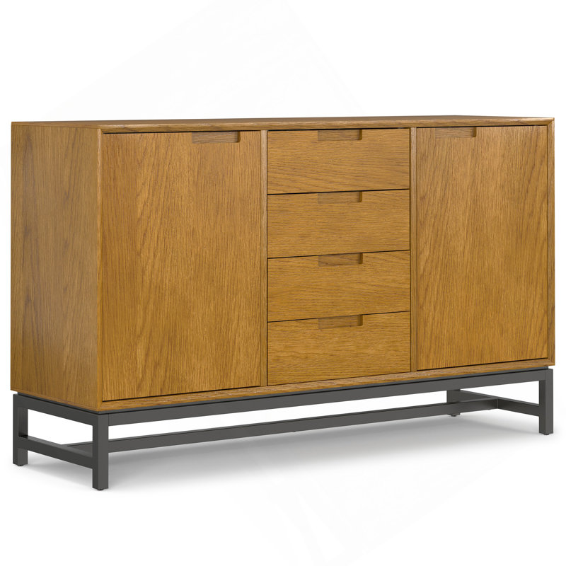 Banting Mid Century Sideboard With Centre Drawers, Oak