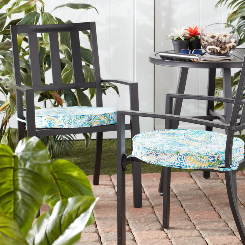 Outdoor Round Dining Chair Seat Pad, Baltic