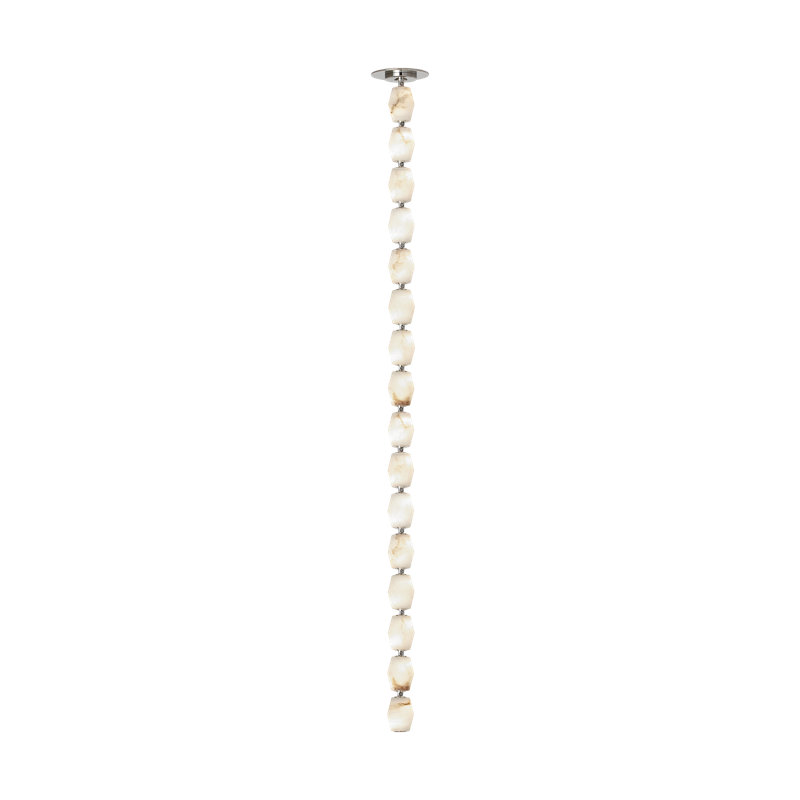 Sean Lavin Collier 48 Pendant in Bronze with Alabaster shade, Polished Nickel, 3000K