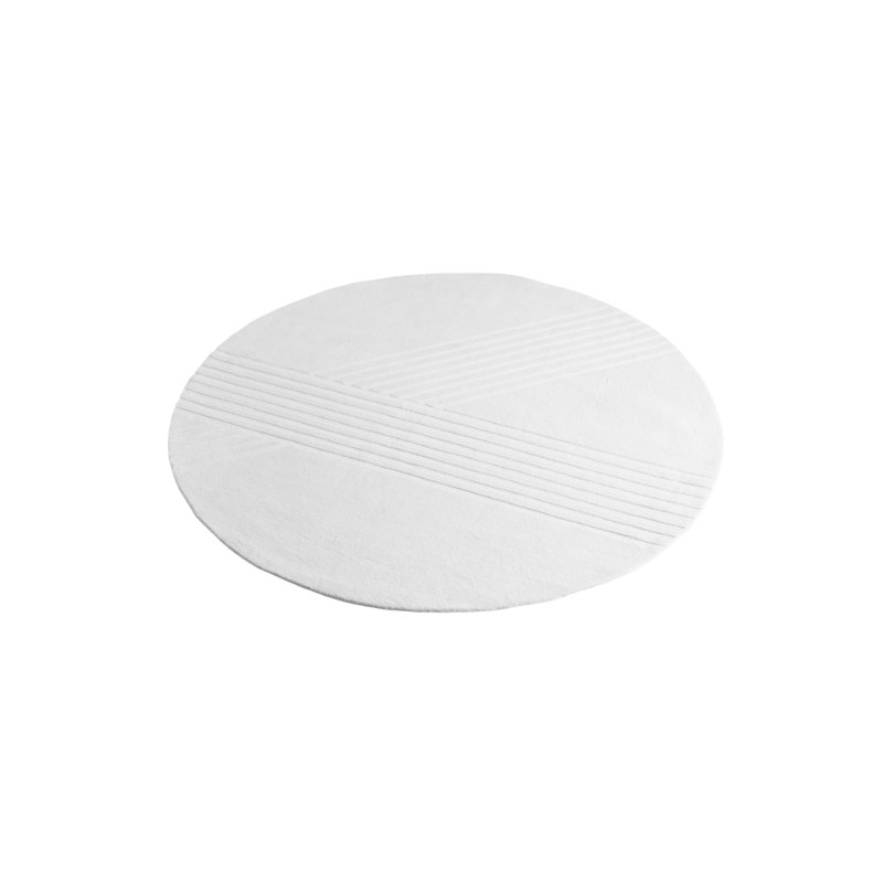 Off White Kyoto Rug, Round 8'2"
