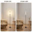 Lampe sur pied 69 po avec ampoule à intensité variable et télécommande