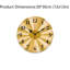 Horloge murale Golden Sunburst, 12 po x 12 po, pour décoration de cuisine