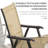 Outsunny Set Of 4 Patio Folding Chairs, Stackable Outdoor Sling Patio Dining Chairs With Armrests For Lawn, Camping, Dining, Beach, Metal Frame, No Assembly, Light Mixed Brown-1101604045