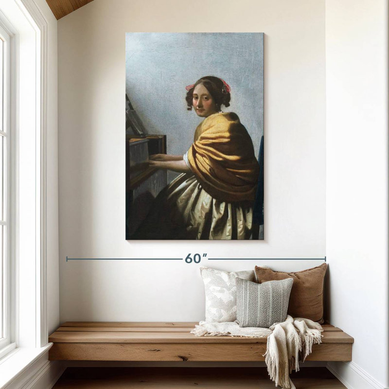 Une jeune femme assise aux Vierges 1670-1672, H 48 po x l 32 po