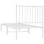 Metal Bed Frame with Headboard White-276808365