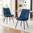 Modern Chenille Upholstered Dining Chairs Armless Side Chairs With Metal Frame For Kitchen Dining Room-155127100-155127102
