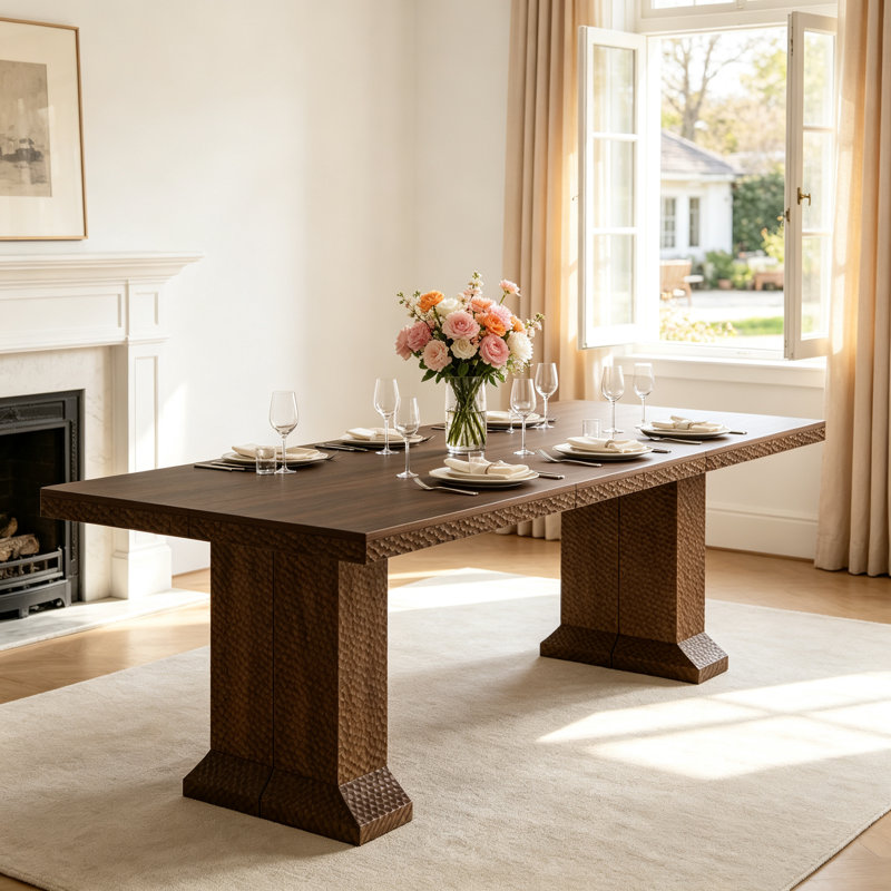Ensemble de table de salle à manger extensible 63 "à 94,5" avec chaises rembourrées, table de salle à manger extensible rustique et ensemble de chaises pour bureau personnel