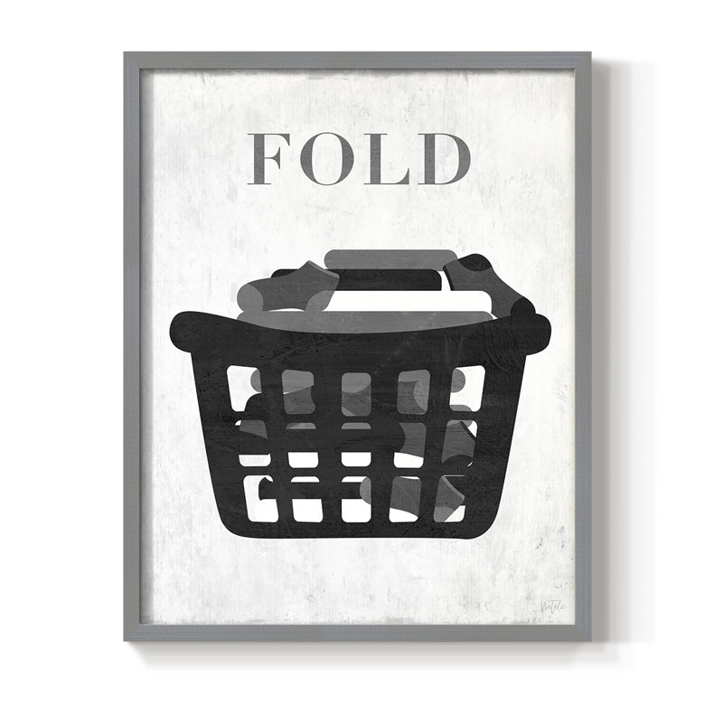 Reproduction encadrée pliée - bois massif, Grey, H 30 po x l 24 po