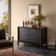 Worn Black Oak Sideboard
