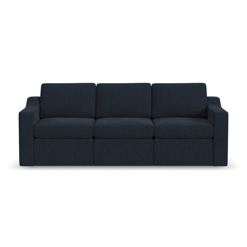 Lockheart 3 Seater Sofa Slope Arm, Blue