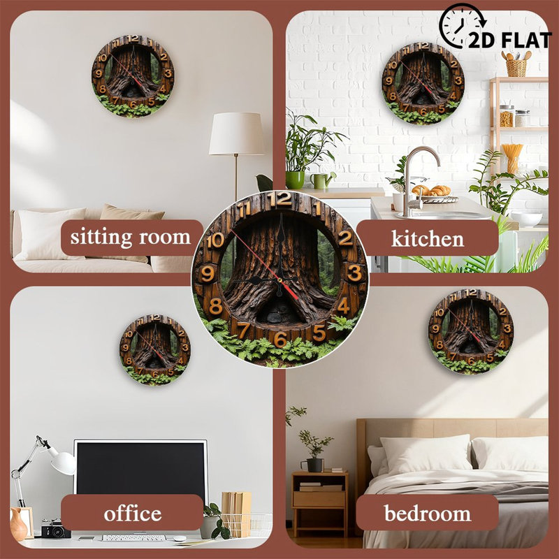 Horloge murale rustique en bois