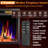 36-Inch Electric Fireplace Insert – 5 Adjustable Flame Colors, 12 Log Colors, 5 Flame Speeds/Brightness, Remote, Timer, 50°F-99°F Thermostat, 750W/1500W Dual Power-664150142
