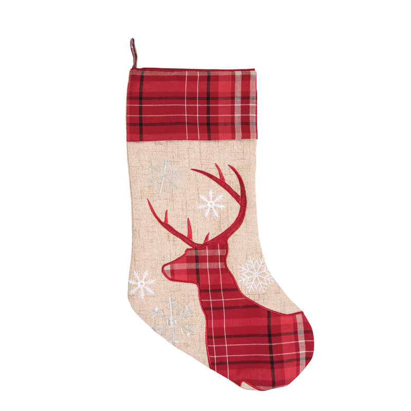 Bas de Noël à motif écossais