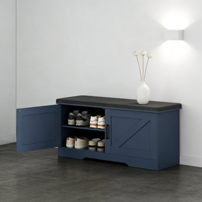 Banc de rangement avec siège rembourré