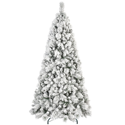 Arbre de Noël 7 pi avec 1060 pointes - PVC enneigé et branches à aiguilles dures, structure à charnières pour une installation facile, support en métal stable - arbre de Noël réaliste