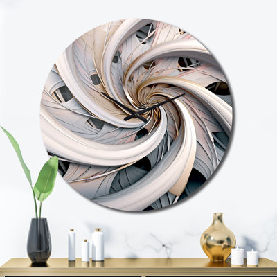 Spiral Abundance in Light Blue V - Fractals Wall Clock