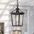 Aluminum 12 Inch Industrial Outdoor Hanging Light With Seeded Glass