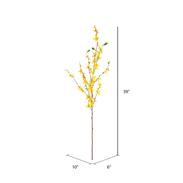 August Grove® Fabric Forsythia Arrangement & Reviews | Wayfair