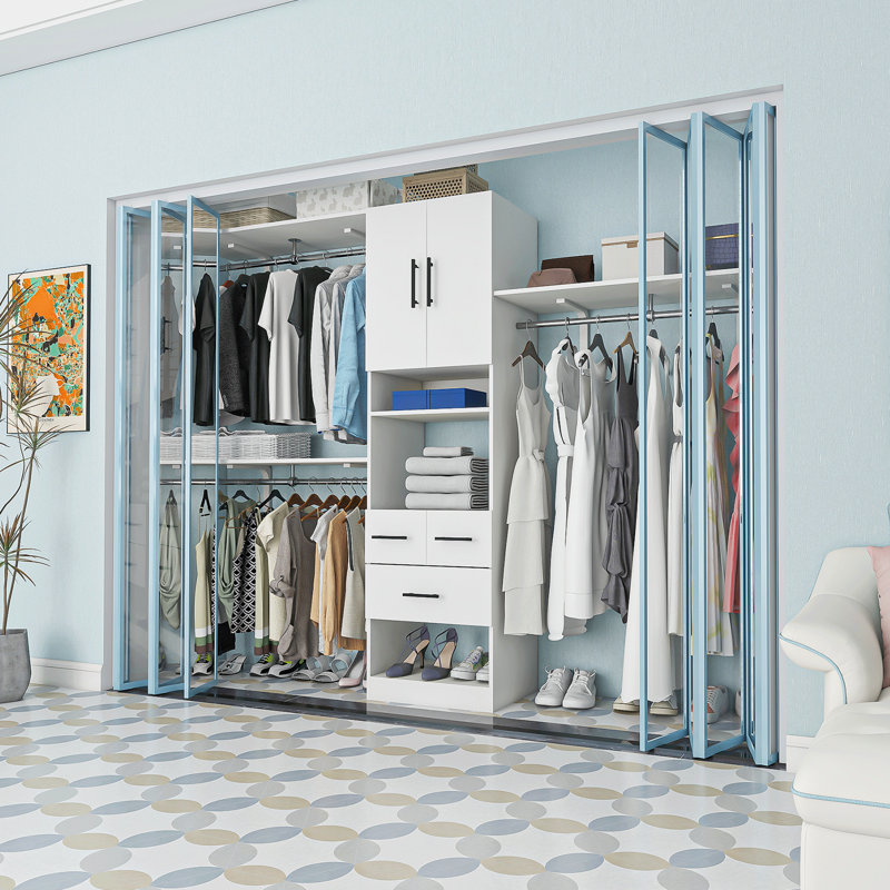 Ellysa 96'' Closet System, White