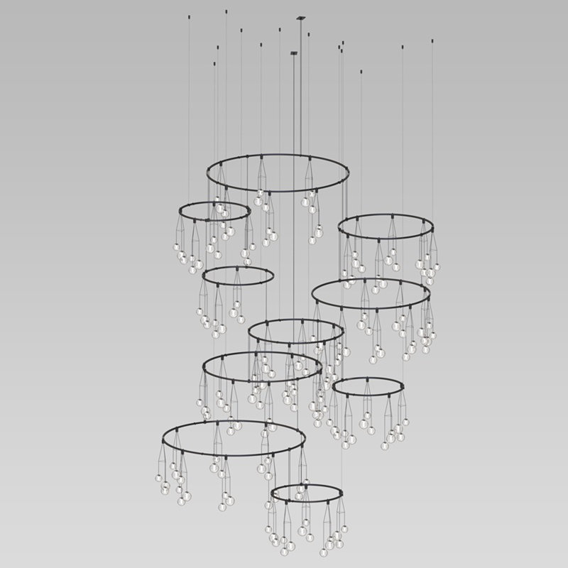 Lustre suspendu à anneaux lumineux Suspender® 177