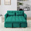 Lit polyvalent de 54,33 pouces, 3 choix de longueur. Lit escamotable moderne en velours avec dossier réglable. Pour une sensation de bien-être. Coutures fines. Options. Tissu doux et pieds en plastique. 2 coussins. Salon