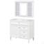 Meuble-lavabo de 36 po avec lavabo supérieur, armoire de rangement moderne avec miroir, 2 tiroirs et un tiroir basculant, armoire-miroir avec 6 tablettes ouvertes, meuble-lavabo simple-117193480-117193481