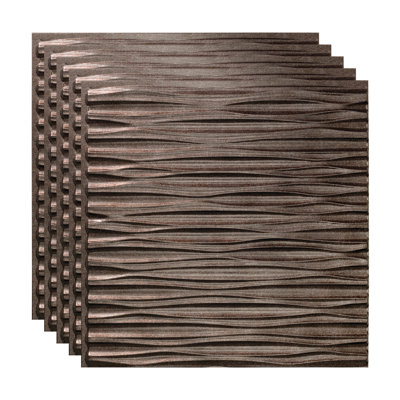 23'' L x 23'' W Textured Vinyl Glue Up Ceiling Tile