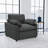 Roca Upholstered Power Recliner Chair Dark Grey-112747888