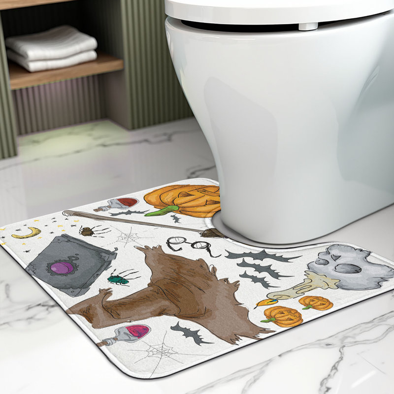 Tapis de salle de bain d'Halloween 20 po Multicolor