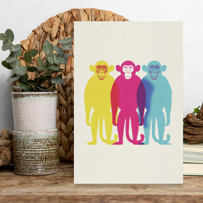 Contemporary Art Contemporary Monkey Wall Art by Andreas Magnusson - Wrapped Canvas Print