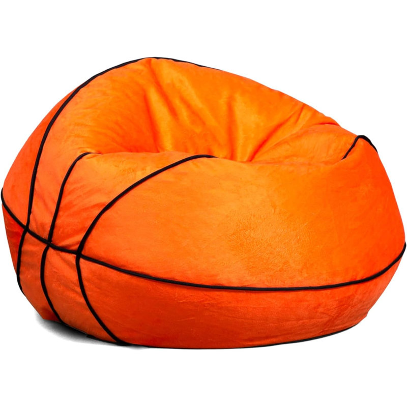 Fauteuil à billes Sports Ball, peluche de basketball, polyester doux, 2,5 pieds
