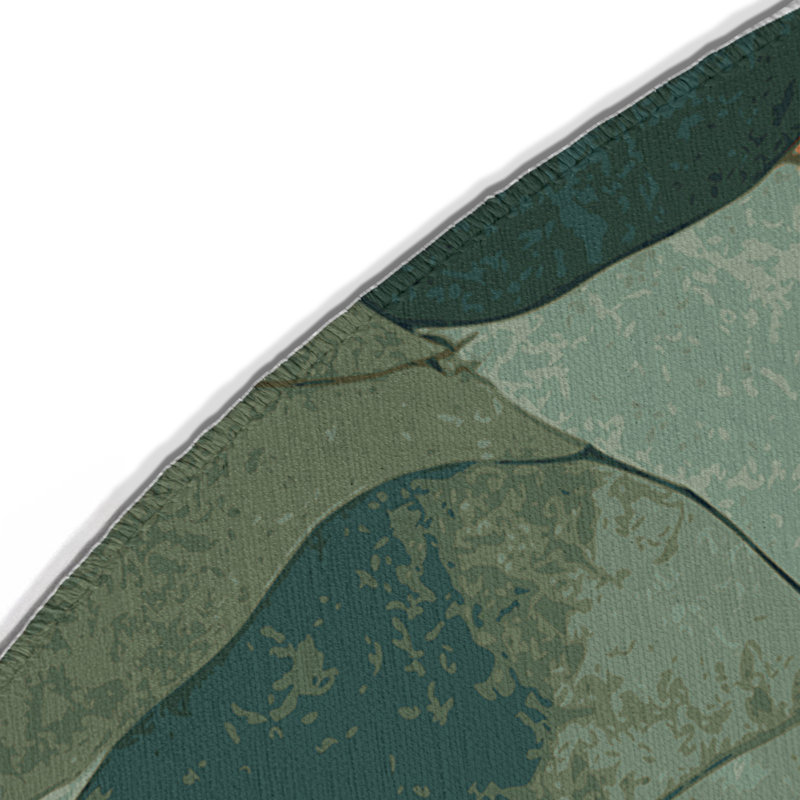 Emerald Veil Indoor And Outdoor Area Rug, Round 5'